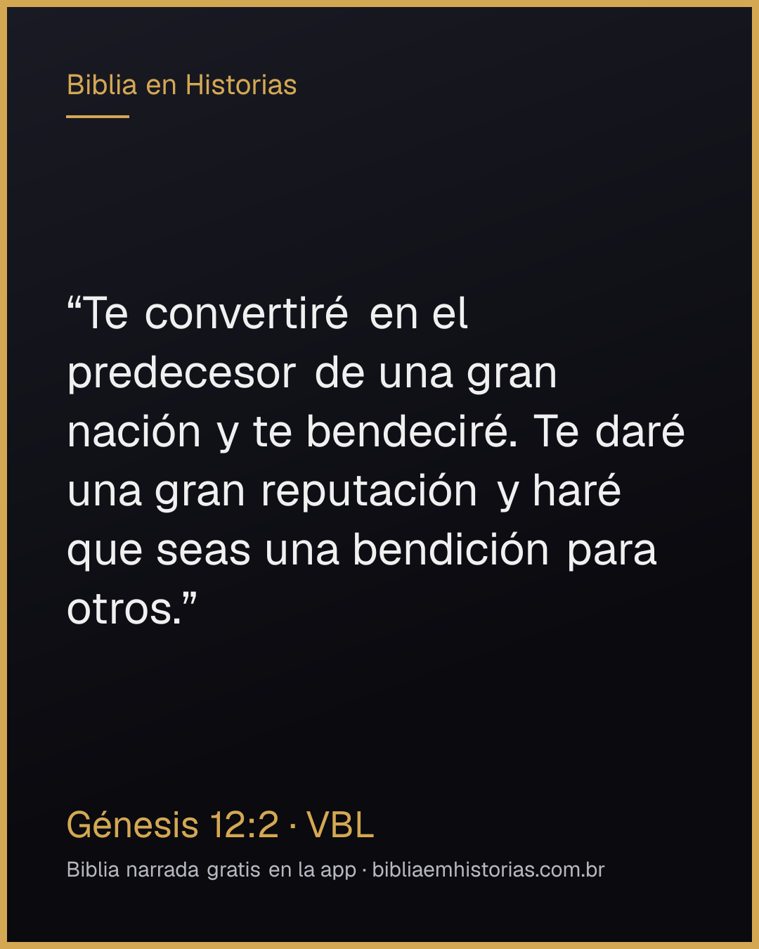 Imagen del versículo Génesis 12:2 para compartir