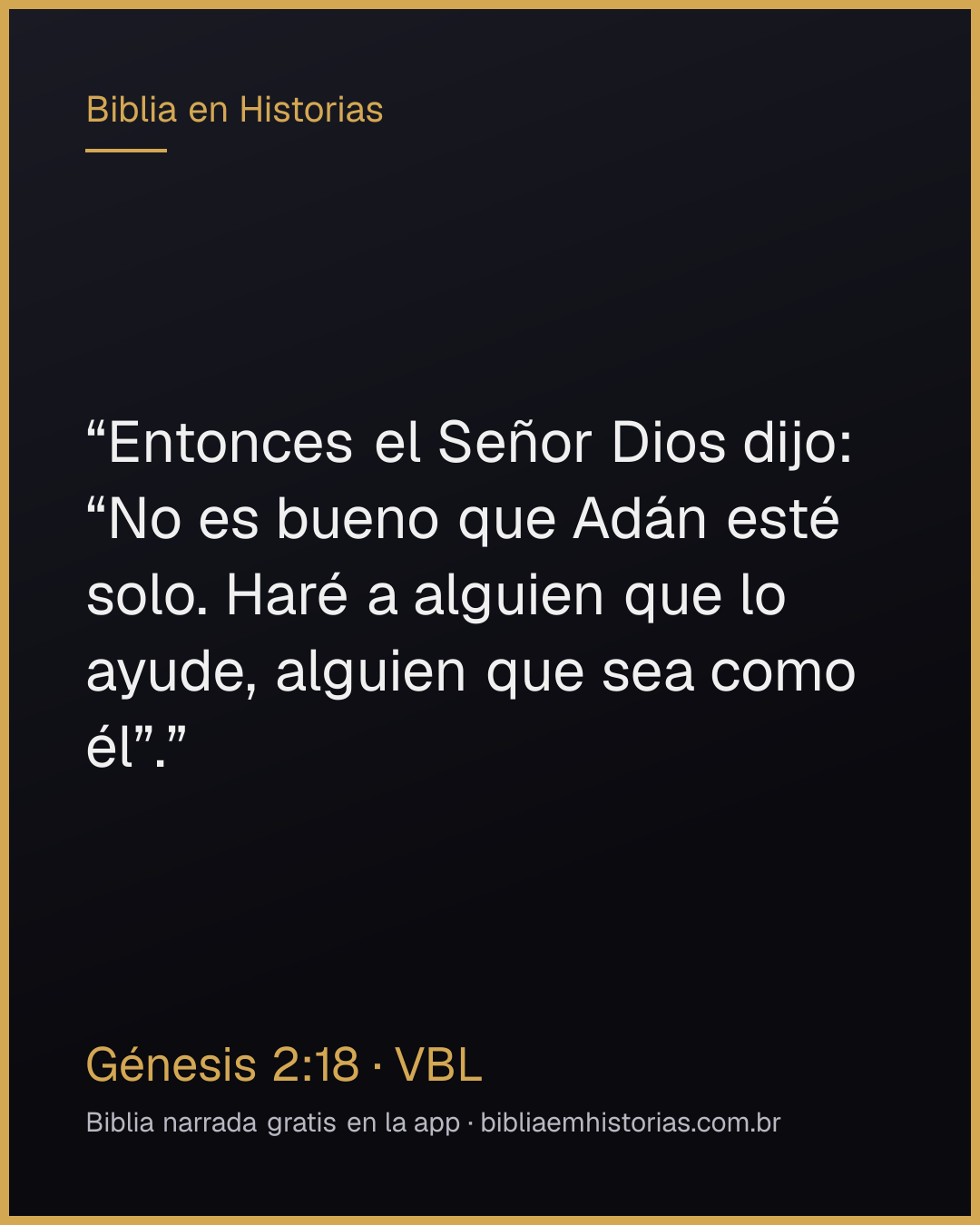 Imagen del versículo Génesis 2:18 para compartir