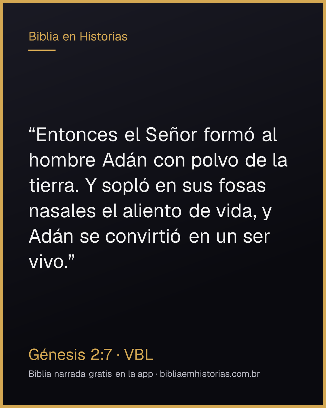 Imagen del versículo Génesis 2:7 para compartir