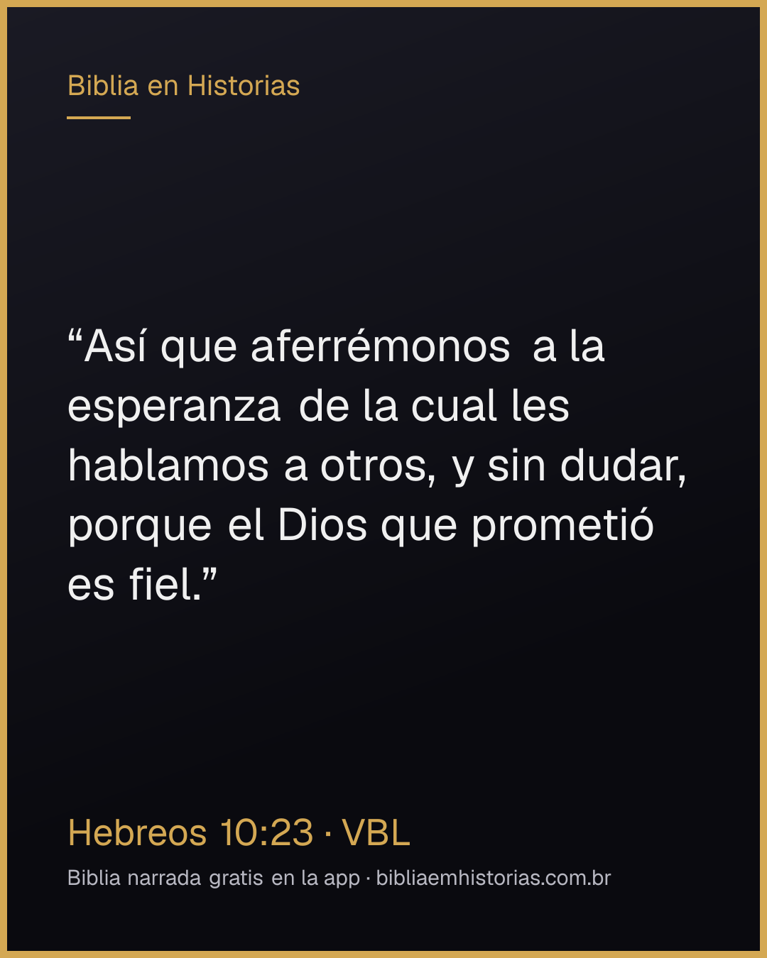 Imagen del versículo Hebreos 10:23 para compartir