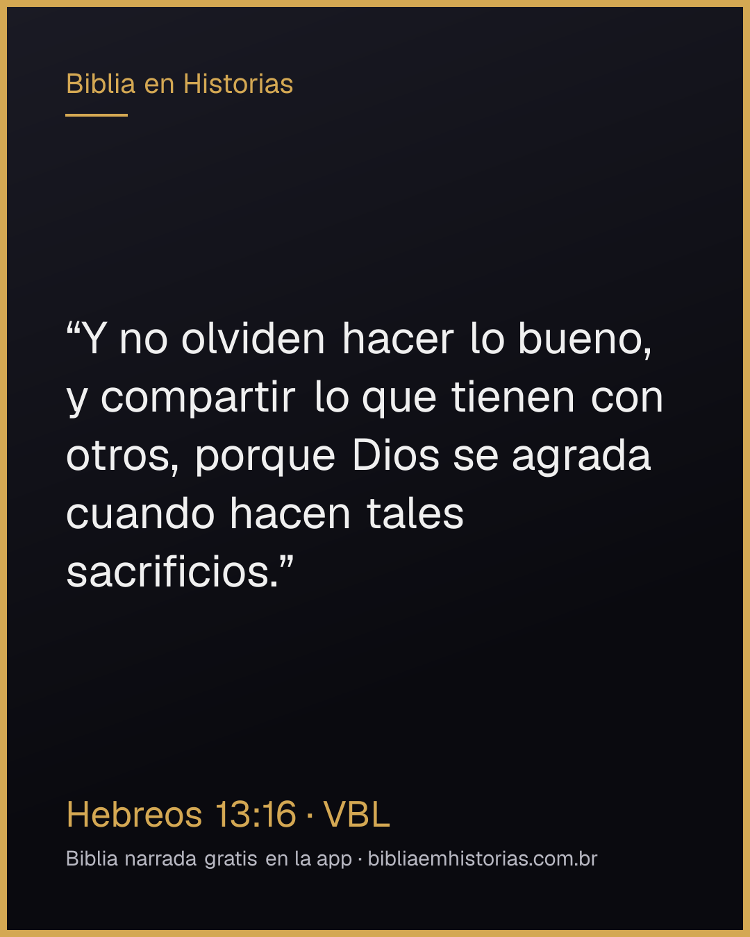 Imagen del versículo Hebreos 13:16 para compartir