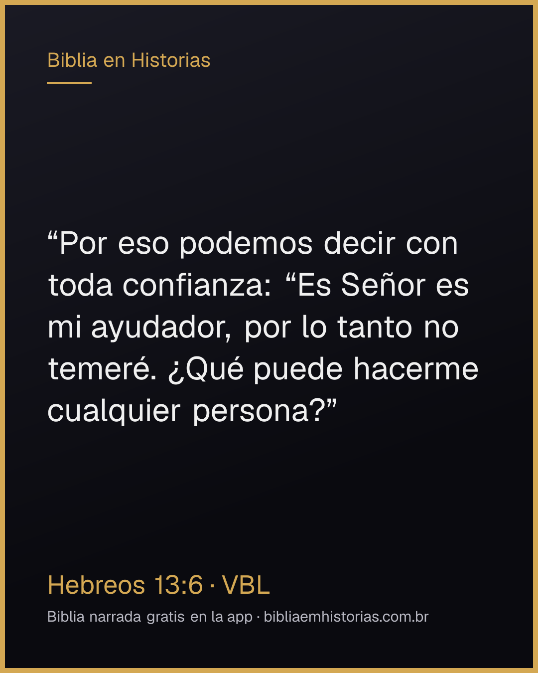 Imagen del versículo Hebreos 13:6 para compartir