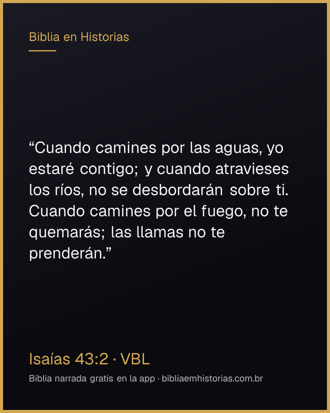 Imagen del versículo Isaías 43:2 para compartir
