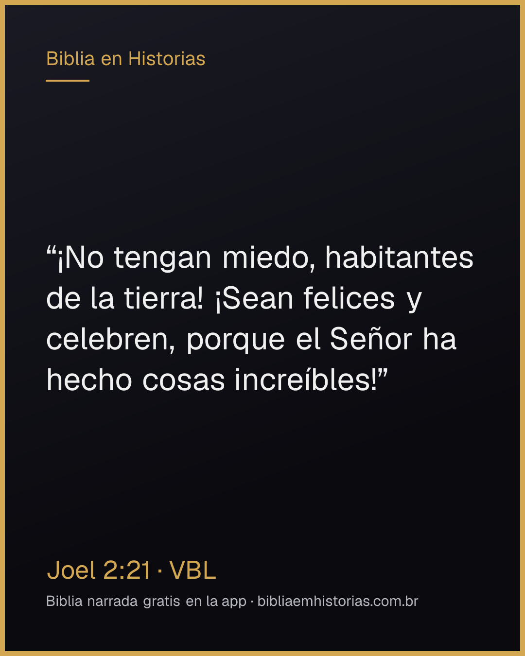 Imagen del versículo Joel 2:21 para compartir