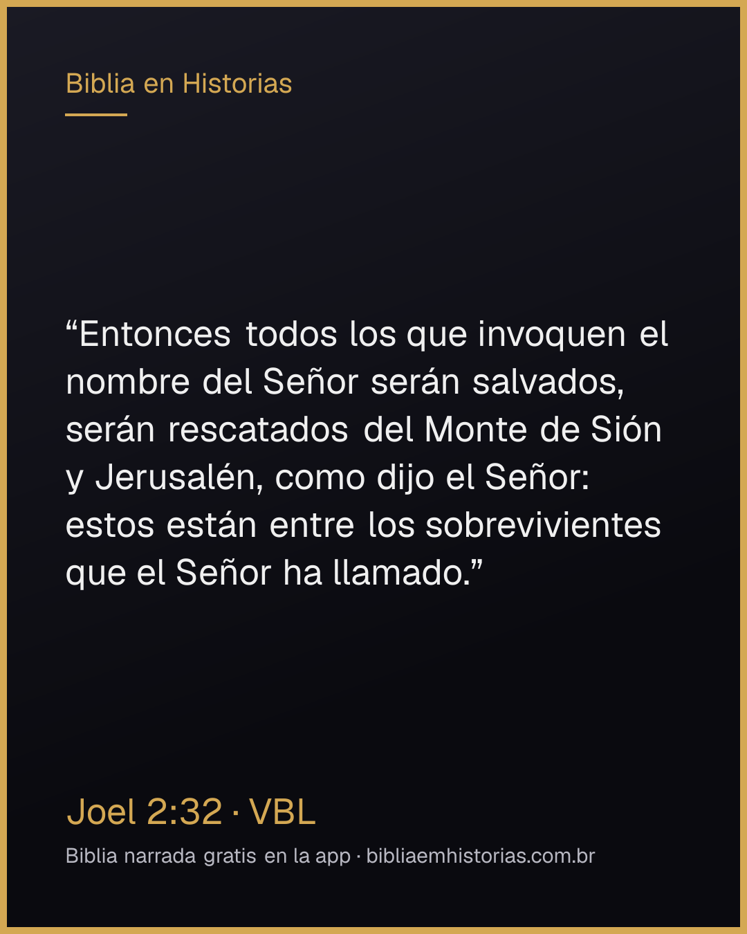 Imagen del versículo Joel 2:32 para compartir