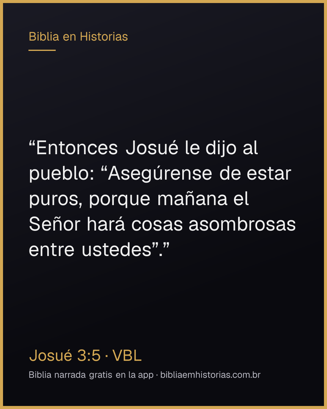 Imagen del versículo Josué 3:5 para compartir