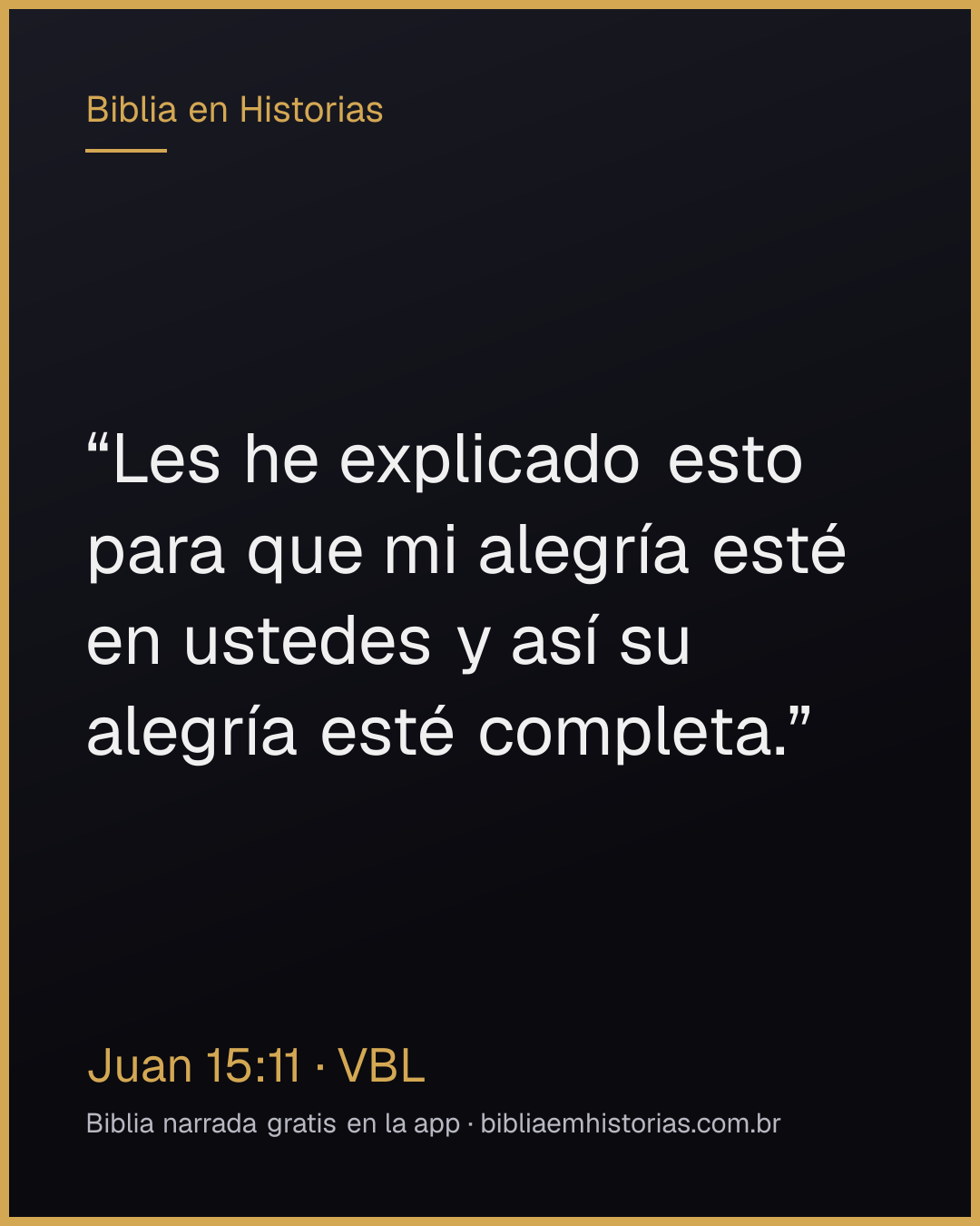 Imagen del versículo Juan 15:11 para compartir