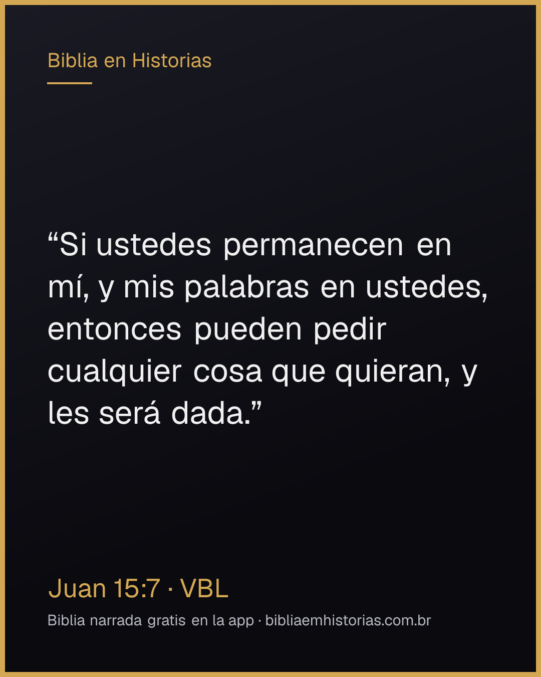 Imagen del versículo Juan 15:7 para compartir