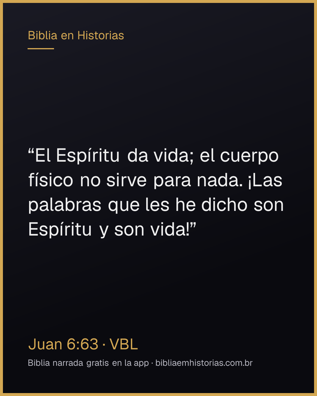 Imagen del versículo Juan 6:63 para compartir