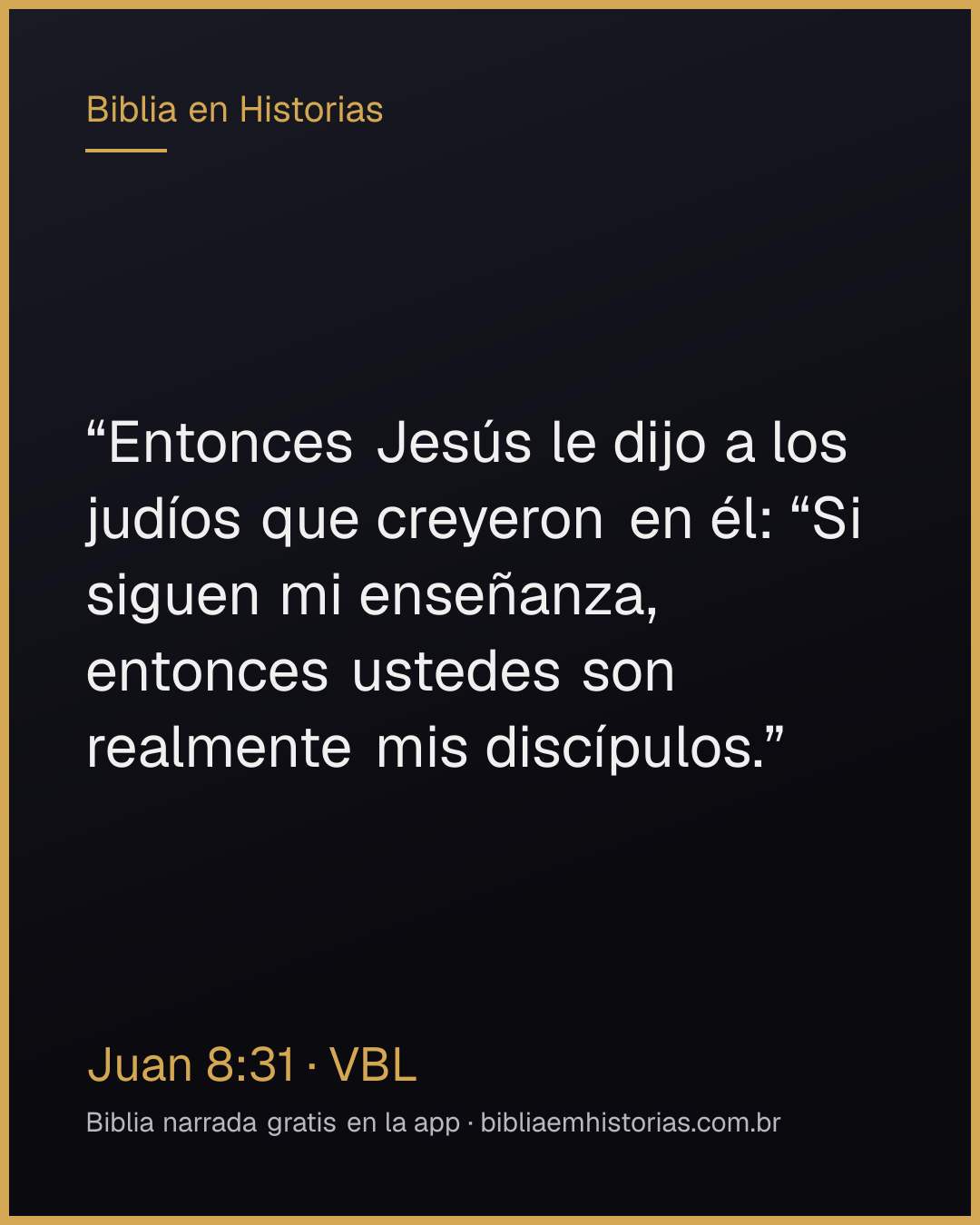Imagen del versículo Juan 8:31 para compartir