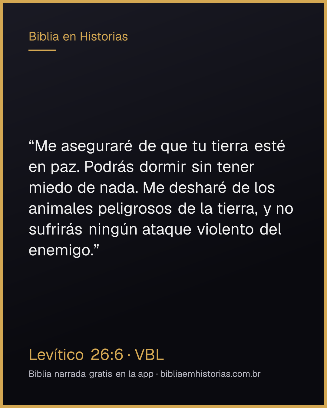 Imagen del versículo Levítico 26:6 para compartir