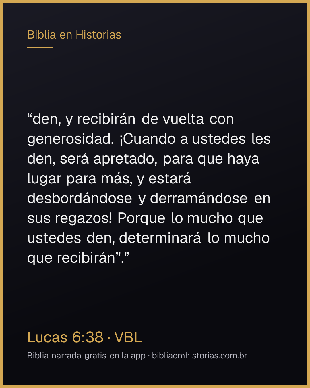 Imagen del versículo Lucas 6:38 para compartir