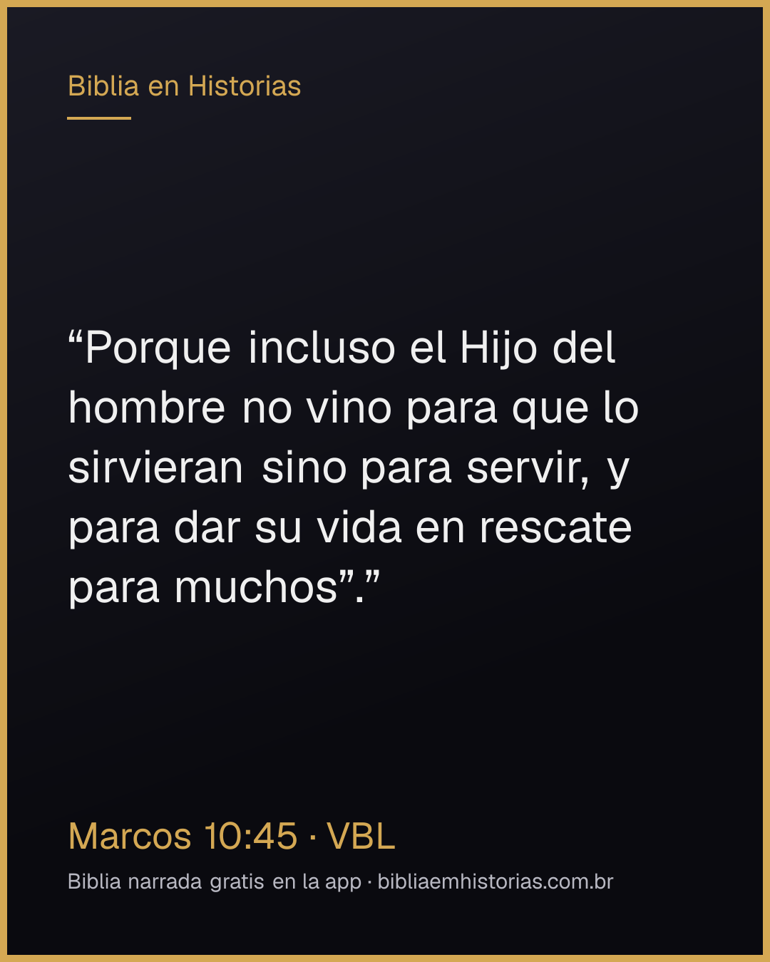 Imagen del versículo Marcos 10:45 para compartir