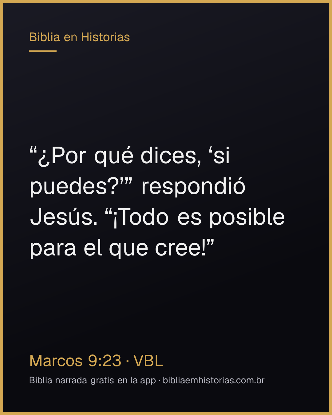 Imagen del versículo Marcos 9:23 para compartir