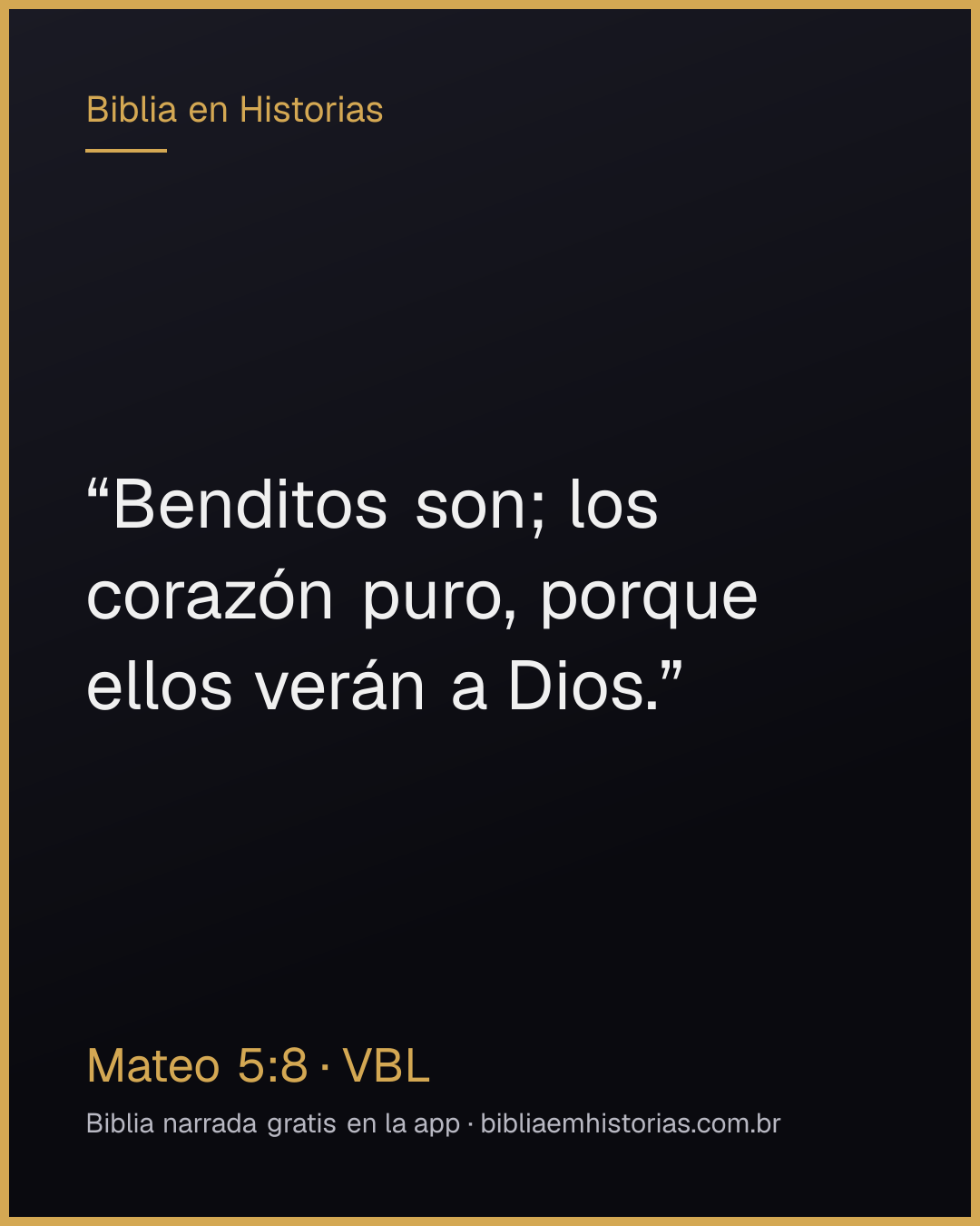 Imagen del versículo Mateo 5:8 para compartir
