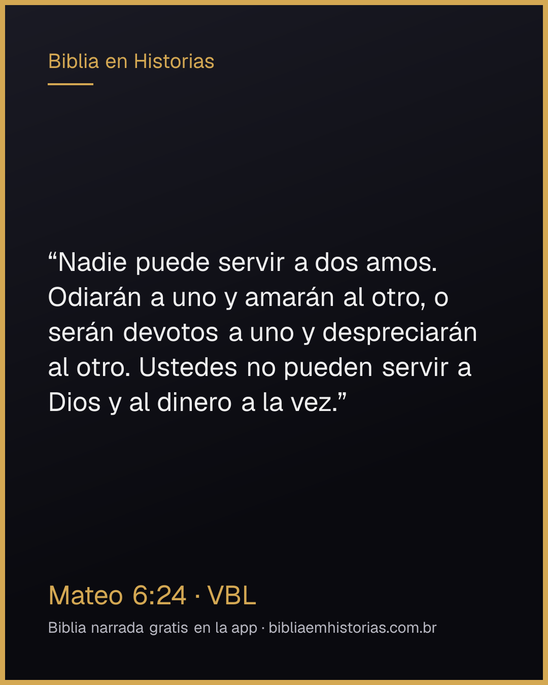 Imagen del versículo Mateo 6:24 para compartir