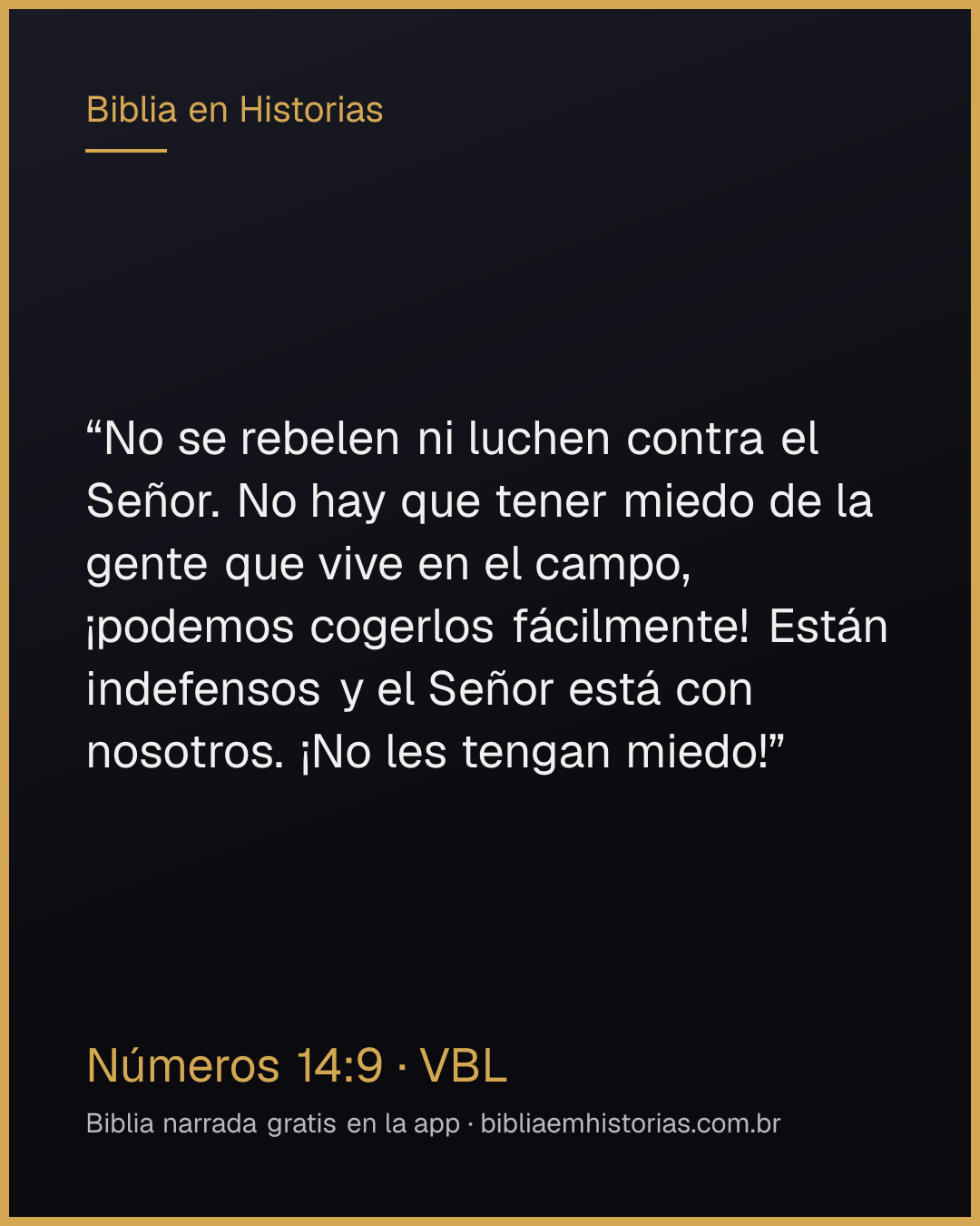 Imagen del versículo Números 14:9 para compartir