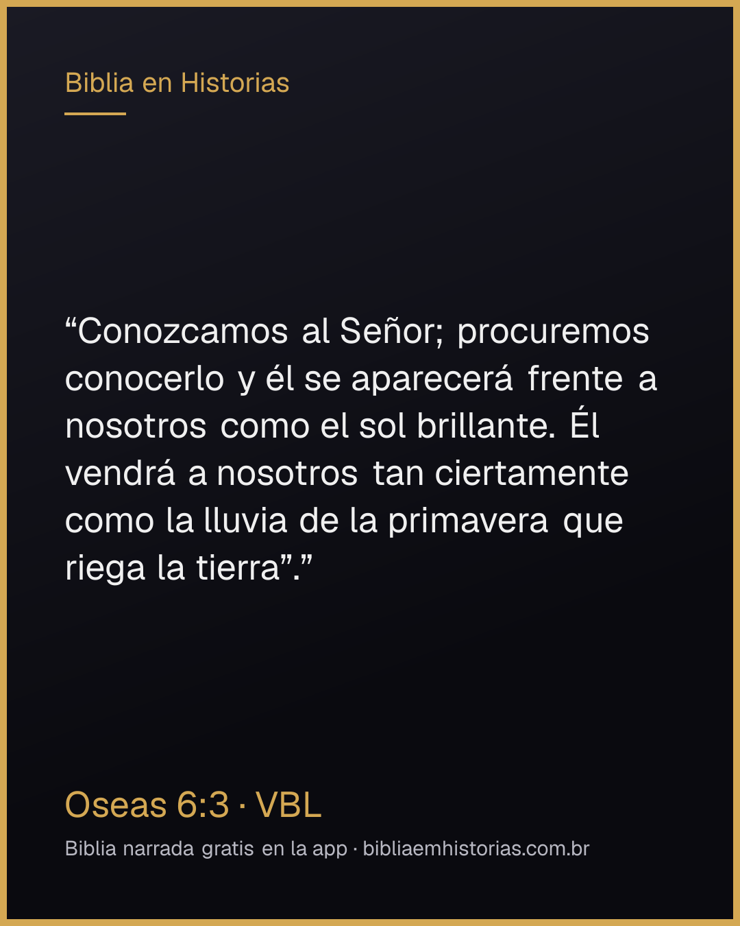 Imagen del versículo Oseas 6:3 para compartir