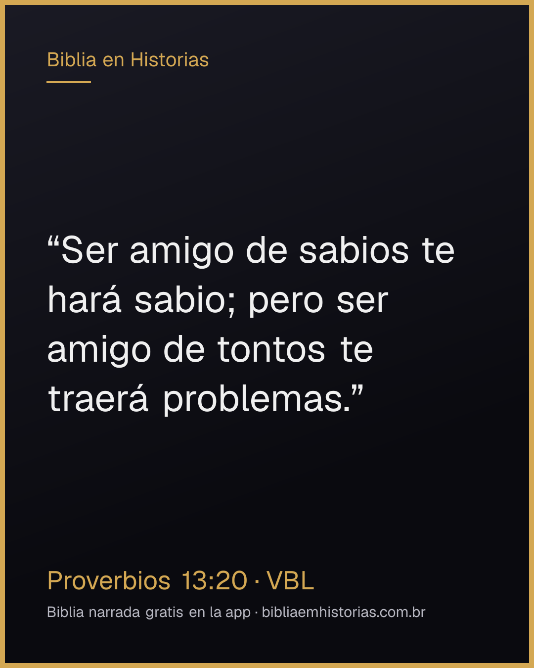 Imagen del versículo Proverbios 13:20 para compartir