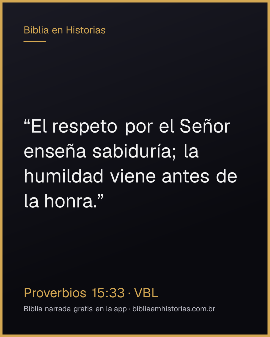 Imagen del versículo Proverbios 15:33 para compartir