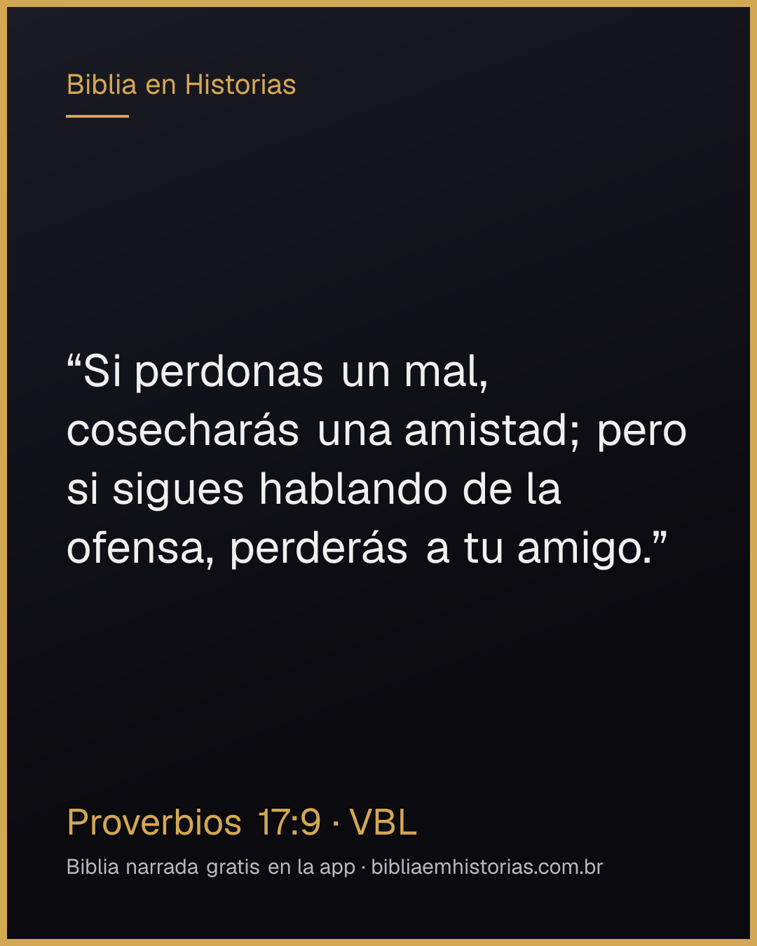Imagen del versículo Proverbios 17:9 para compartir