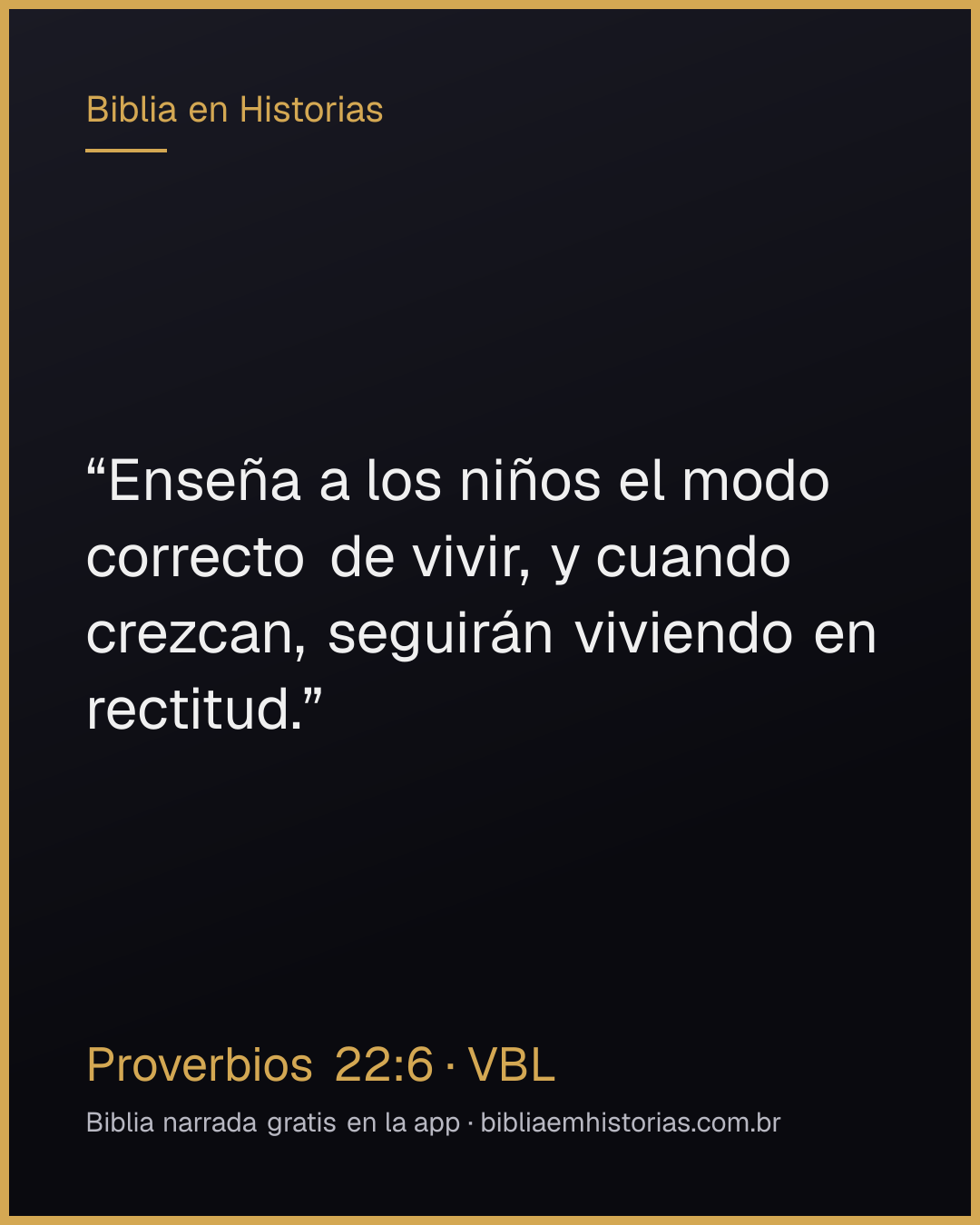 Imagen del versículo Proverbios 22:6 para compartir