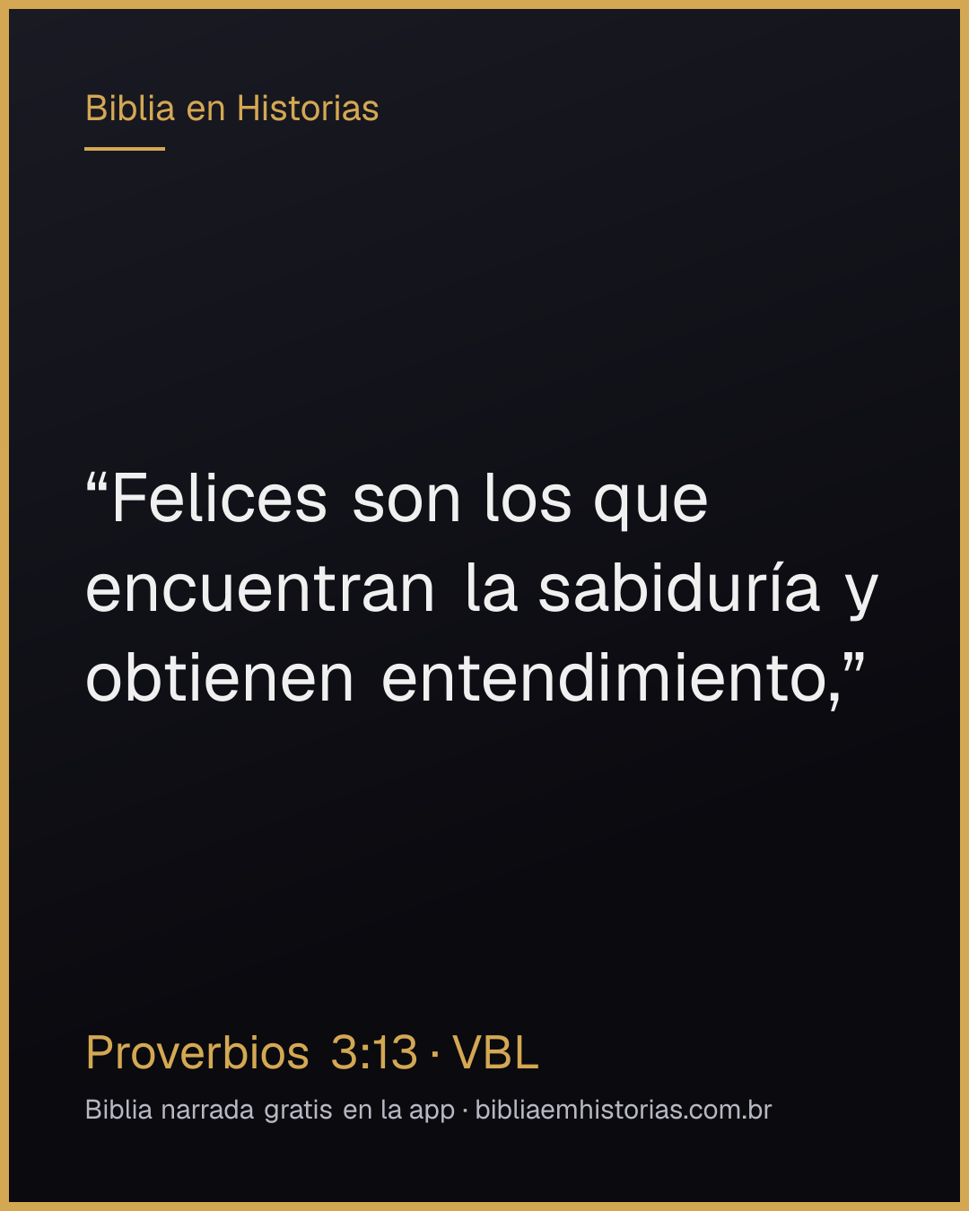 Imagen del versículo Proverbios 3:13 para compartir