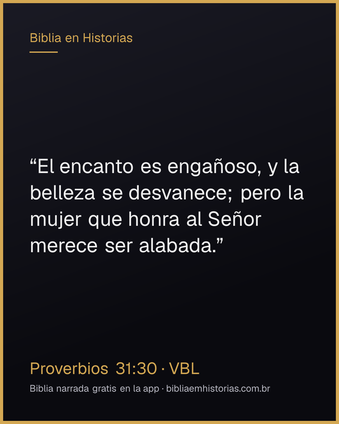 Imagen del versículo Proverbios 31:30 para compartir