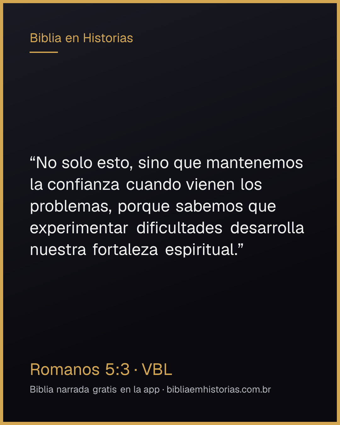 Imagen del versículo Romanos 5:3 para compartir