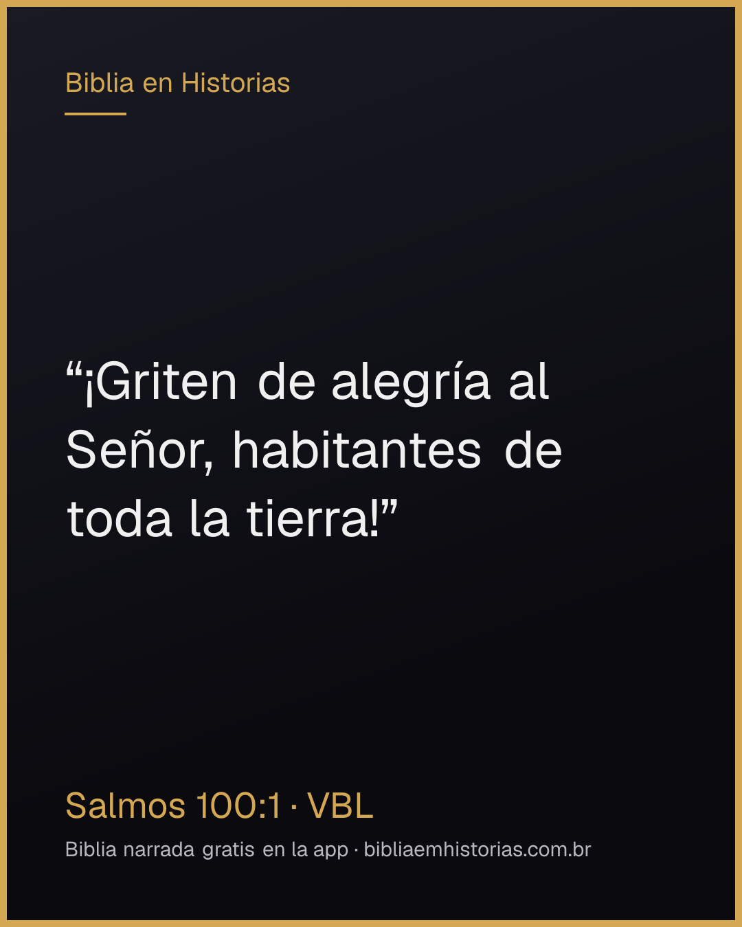 Imagen del versículo Salmos 100:1 para compartir