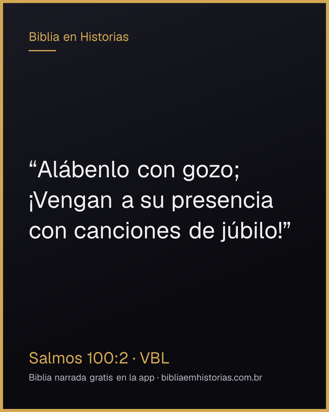 Imagen del versículo Salmos 100:2 para compartir