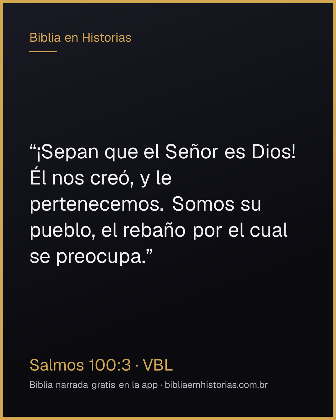 Imagen del versículo Salmos 100:3 para compartir