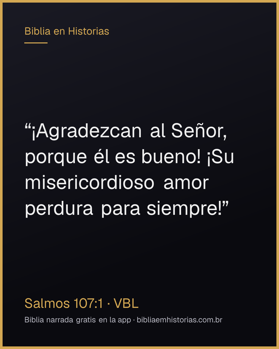 Imagen del versículo Salmos 107:1 para compartir