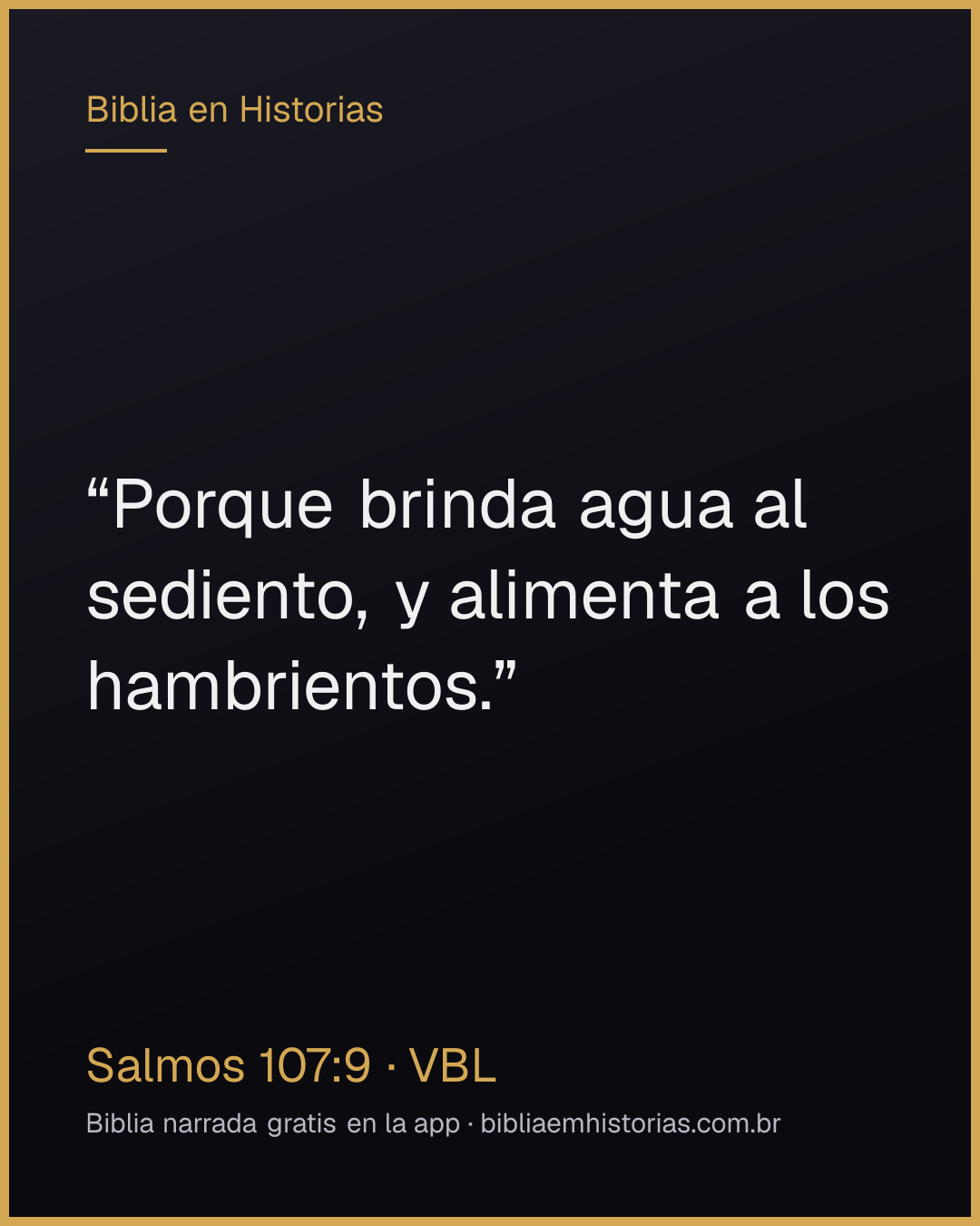 Imagen del versículo Salmos 107:9 para compartir