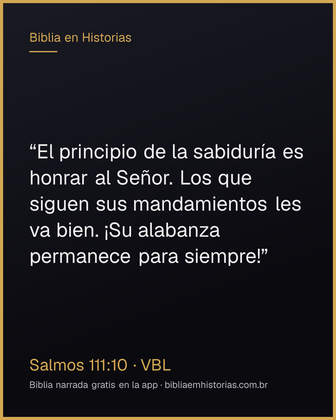 Imagen del versículo Salmos 111:10 para compartir