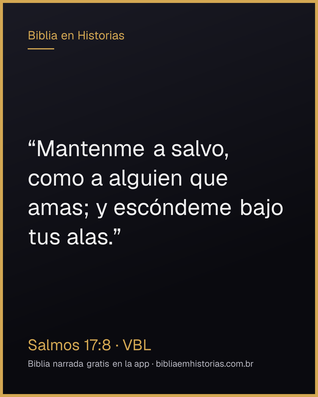 Imagen del versículo Salmos 17:8 para compartir