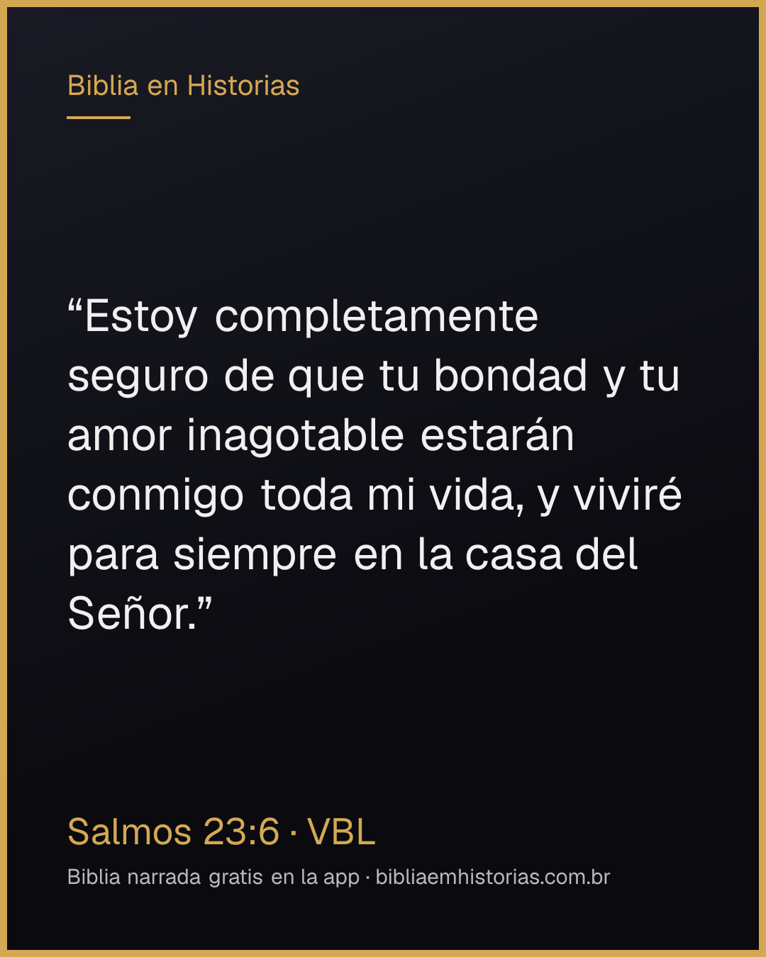 Imagen del versículo Salmos 23:6 para compartir