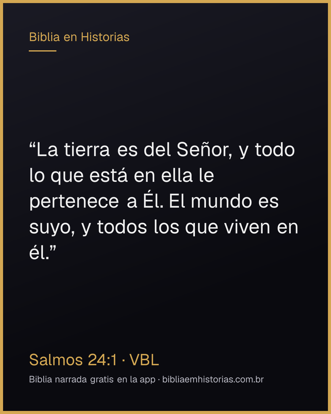 Imagen del versículo Salmos 24:1 para compartir