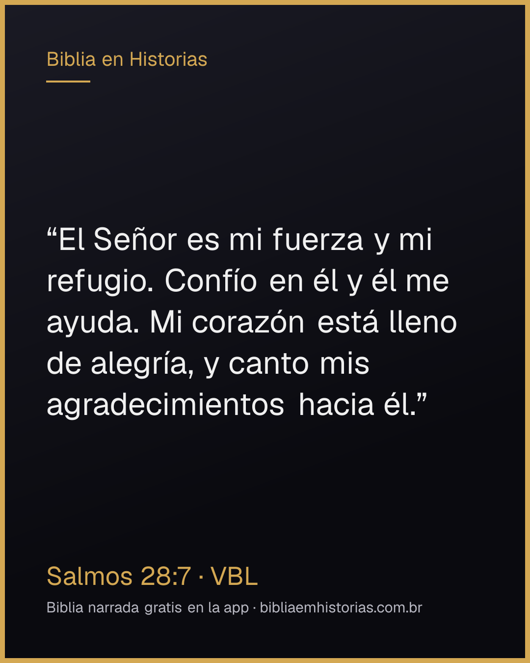 Imagen del versículo Salmos 28:7 para compartir