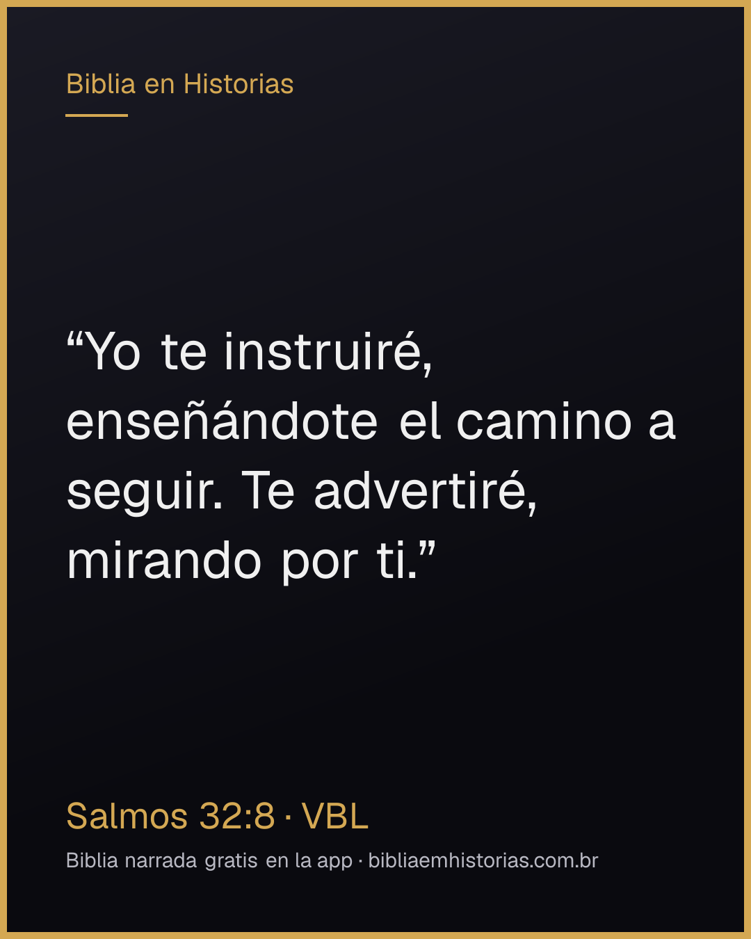 Imagen del versículo Salmos 32:8 para compartir