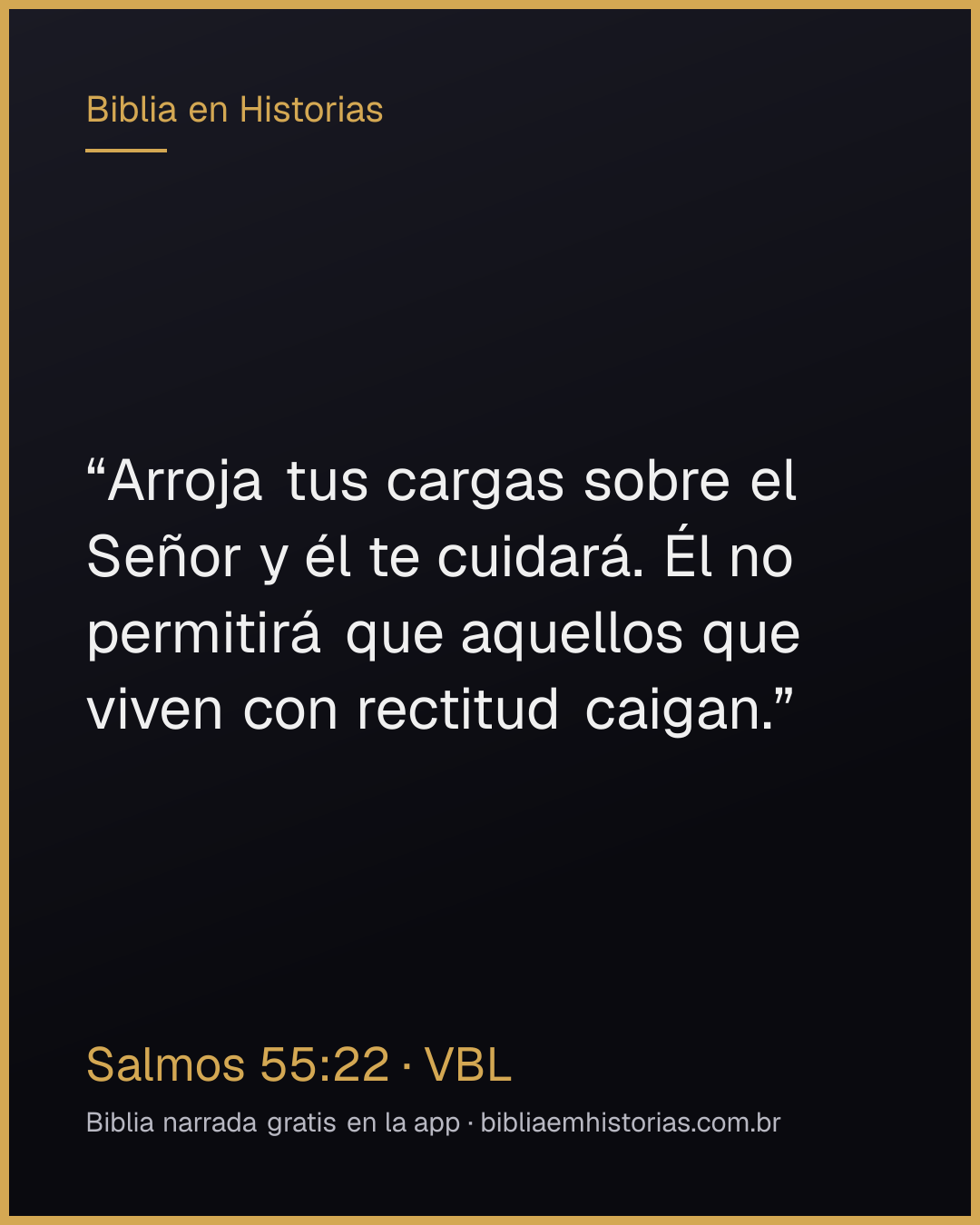 Imagen del versículo Salmos 55:22 para compartir