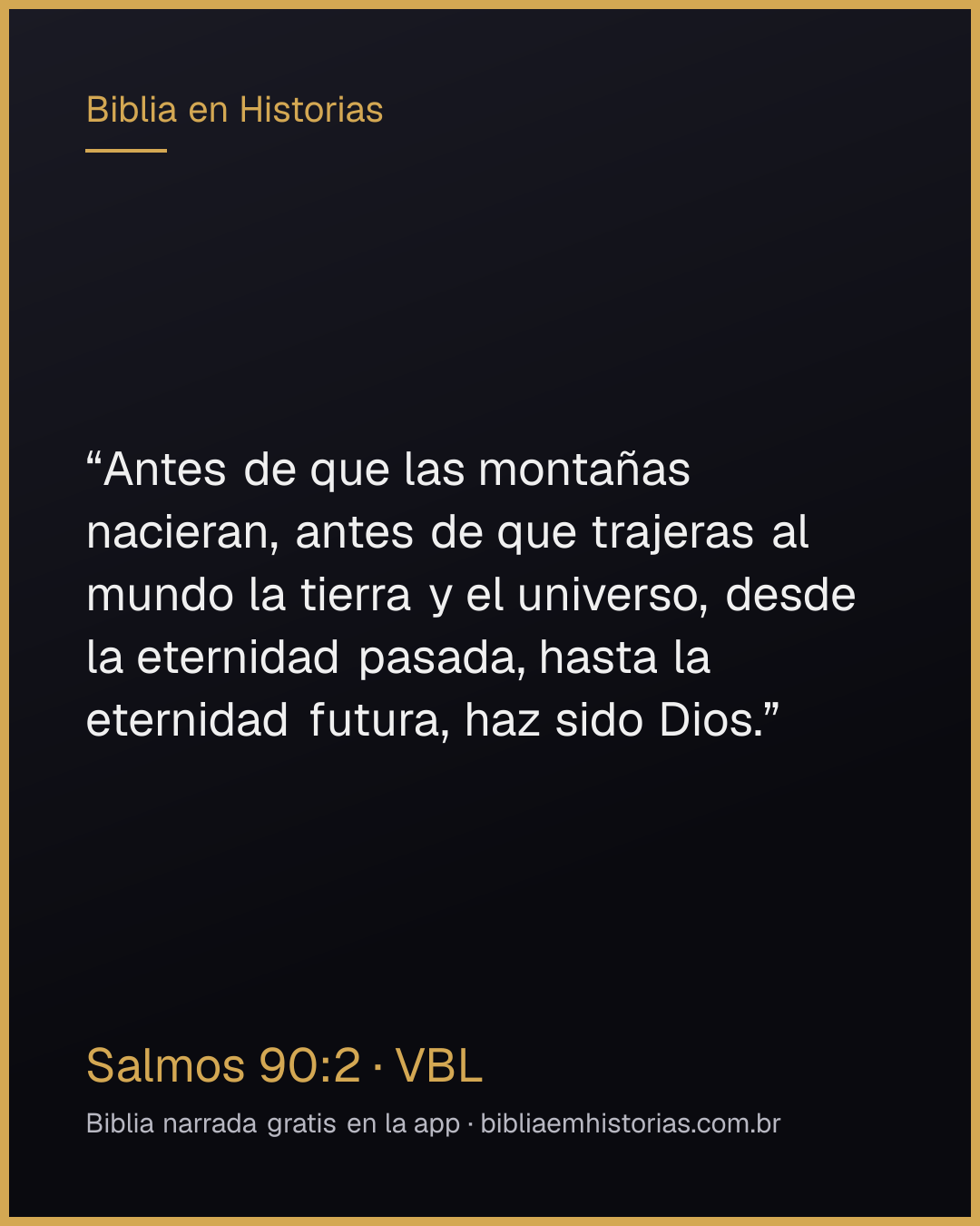 Imagen del versículo Salmos 90:2 para compartir