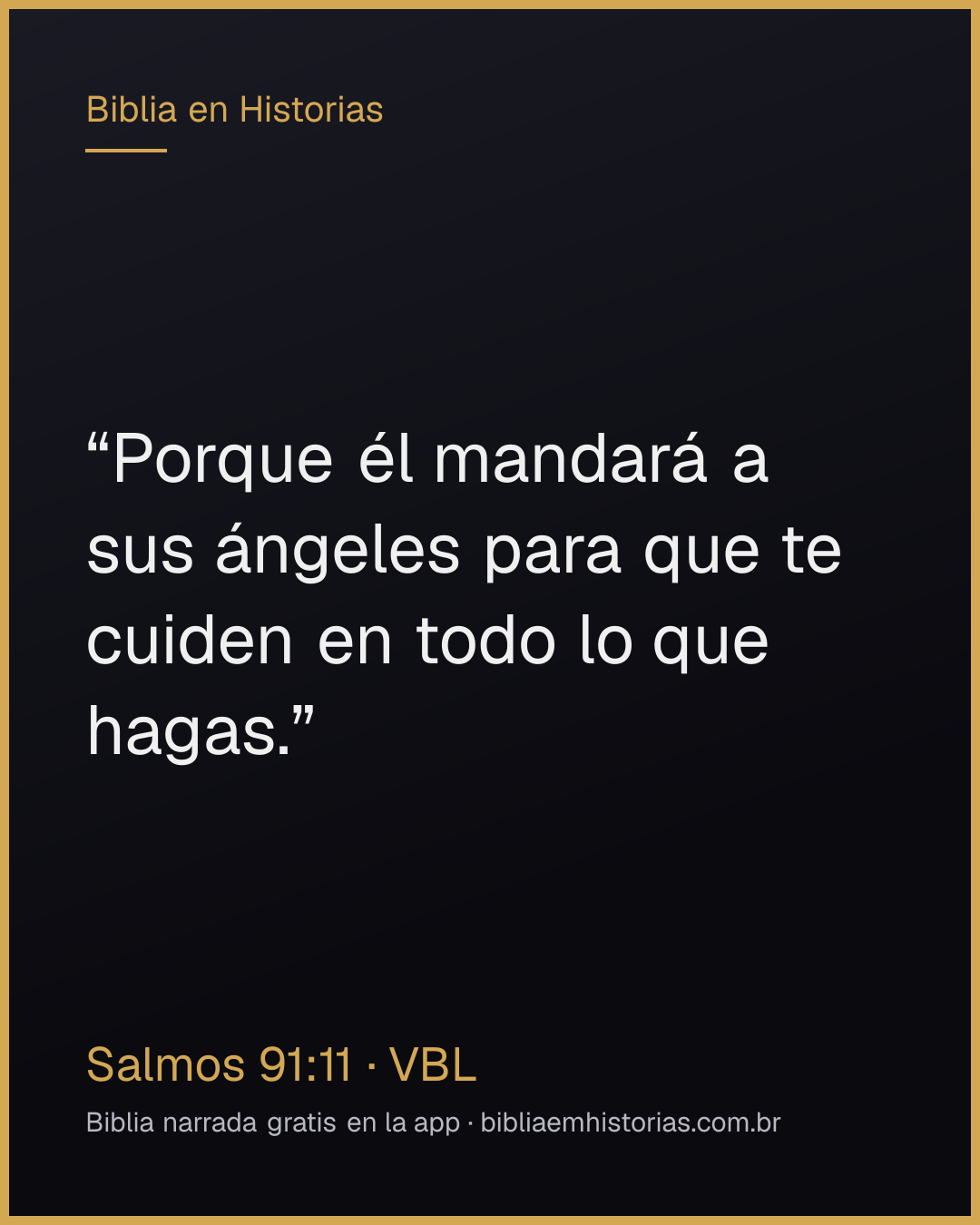 Imagen del versículo Salmos 91:11 para compartir