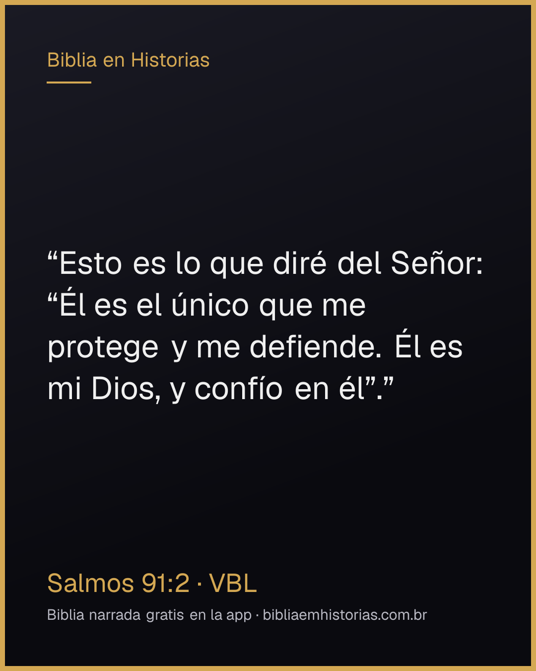 Imagen del versículo Salmos 91:2 para compartir