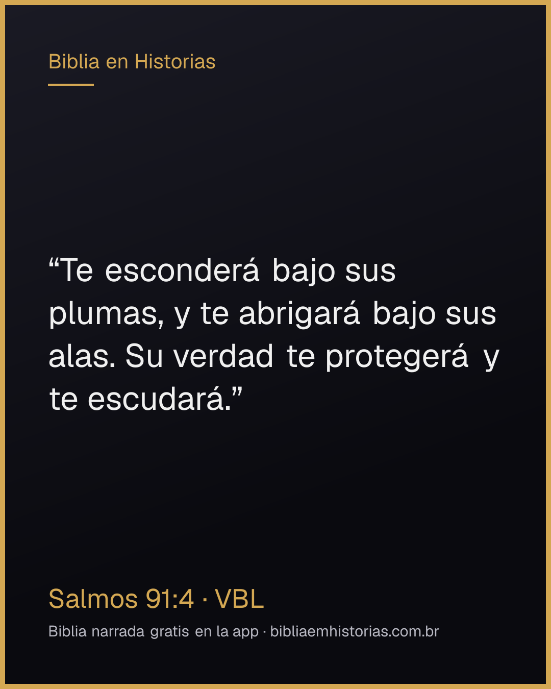 Imagen del versículo Salmos 91:4 para compartir