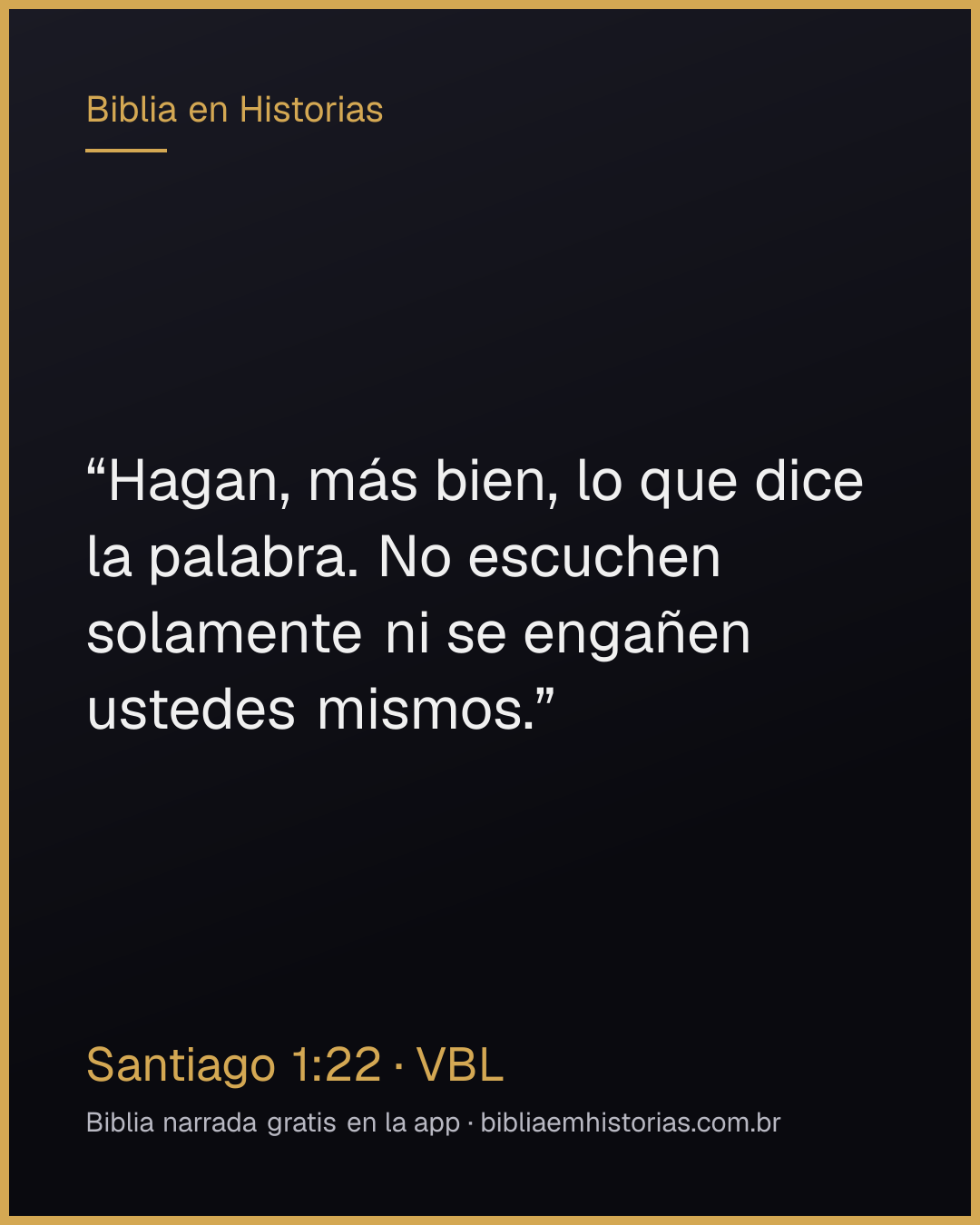 Imagen del versículo Santiago 1:22 para compartir