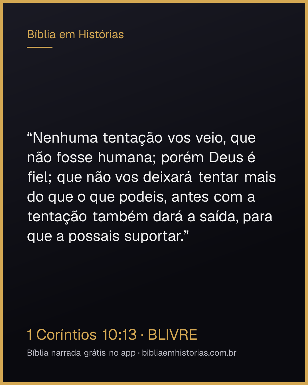 Imagem do versículo 1 Coríntios 10:13 para compartilhar