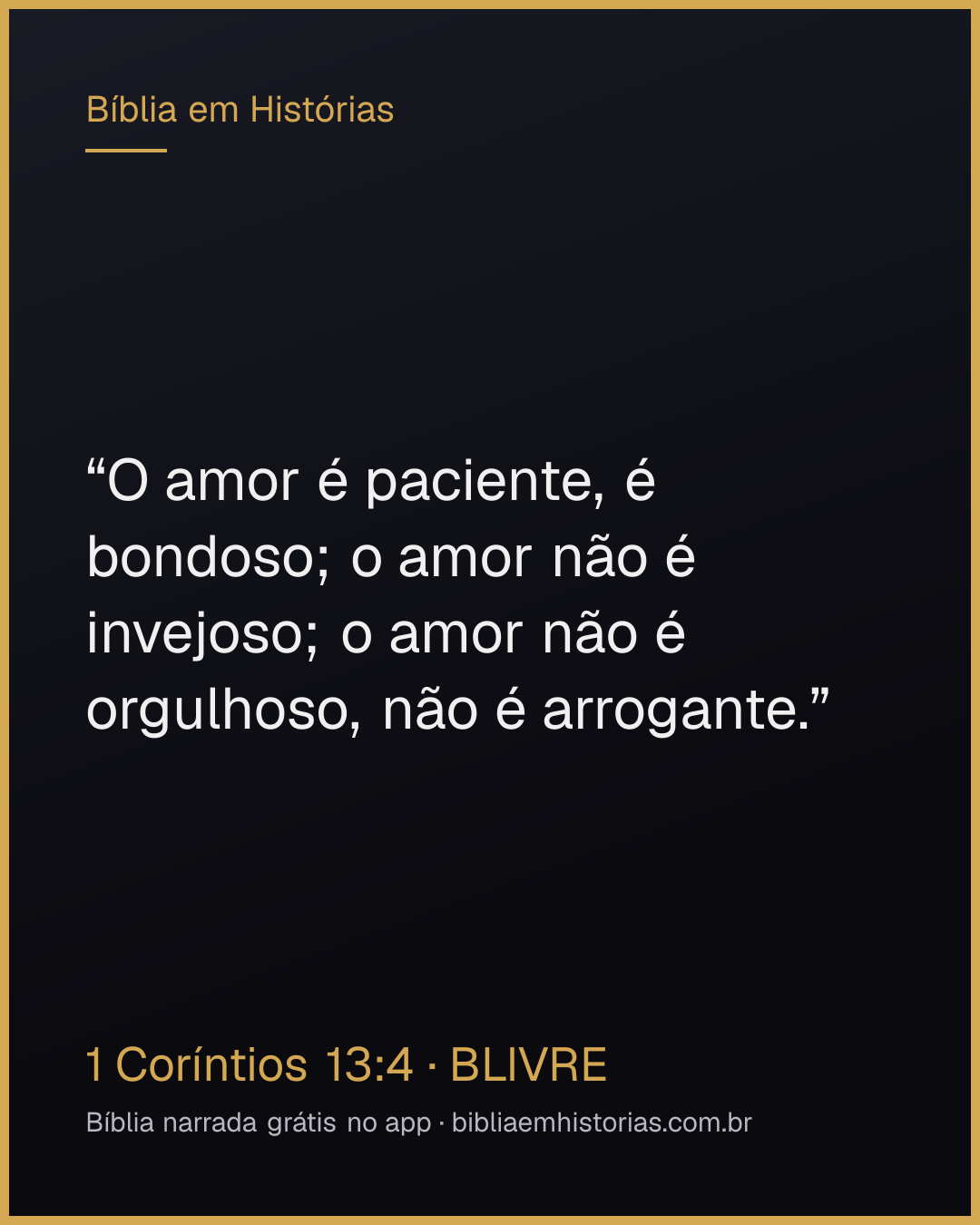 Imagem do versículo 1 Coríntios 13:4 para compartilhar