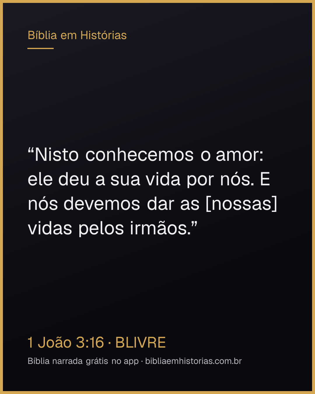 Imagem do versículo 1 João 3:16 para compartilhar