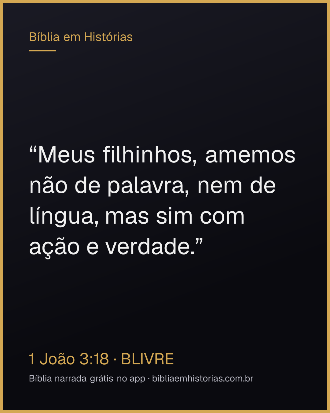 Imagem do versículo 1 João 3:18 para compartilhar